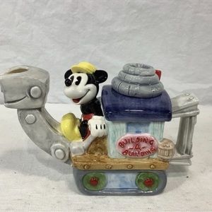 Disney Enesco Mickey Mouse Ceramic Teapot ‘Building A Building’